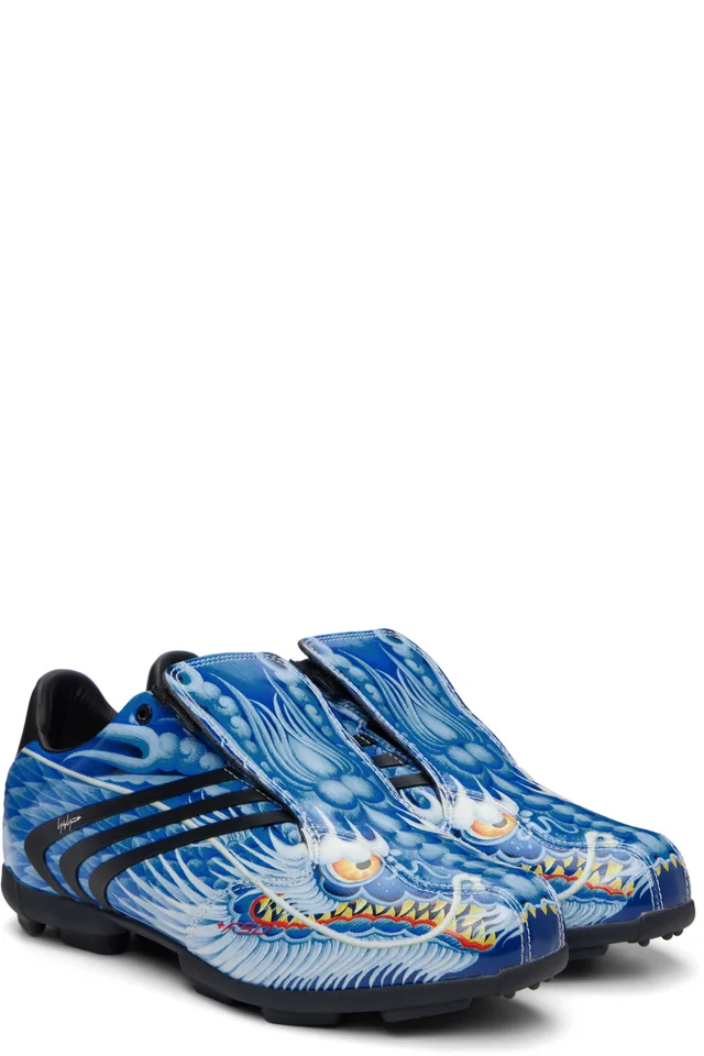 Y-3 Blue F50 Beast Sneakers, photo 4 of 5 from SSENSE