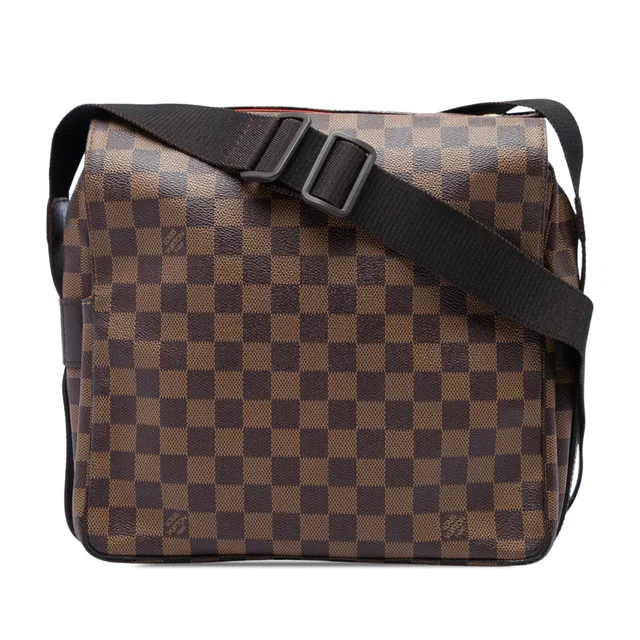 Brown Louis Vuitton Damier Ebene Naviglio Crossbody Bag in Brown Canvas from Designer Revival