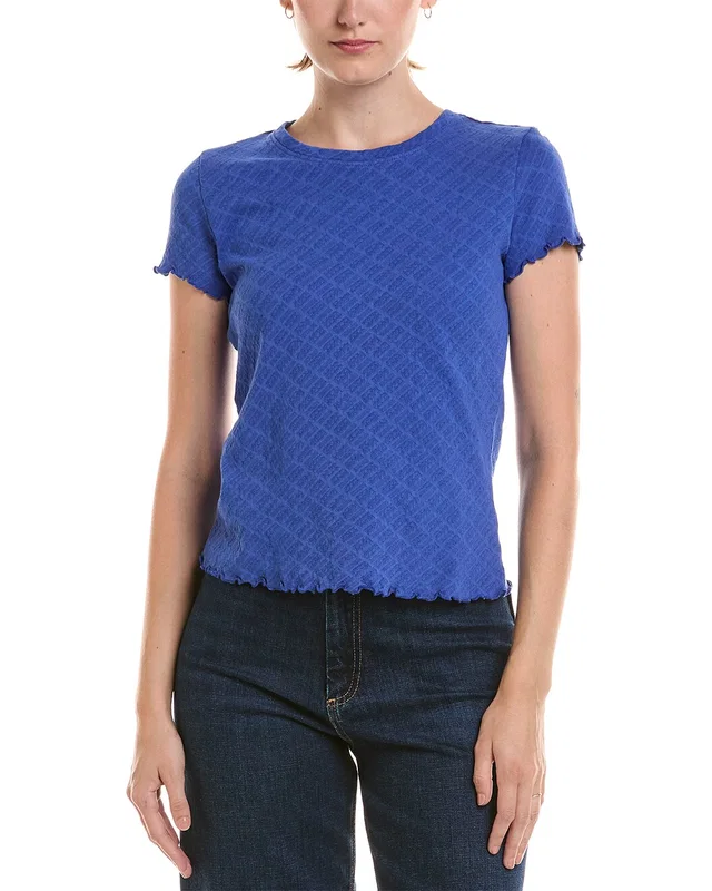 NIC+ZOE Petite Lace Knit T-Shirt, image 1 of 1 from Gilt