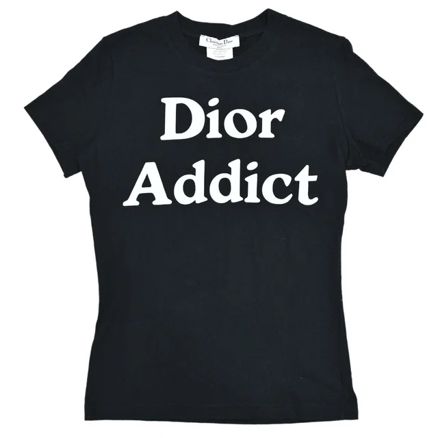 Dior 2002 Logo T-shirt Black #42 in Black from AMORE Vintage Tokyo