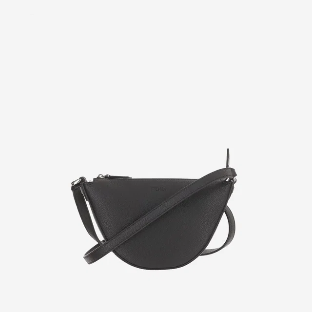 Fendi Melon Clutch — Black Leather in Black Leather from HEWI