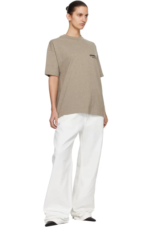 Fear of God ESSENTIALS Beige Classic T-shirt, photo 4 of 4 from SSENSE