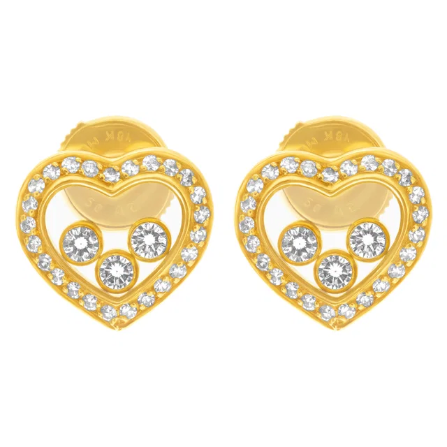 Chopard Happy Diamond Icons earings in 18k gold. 0.70 carat in diamonds in Gold Yellow Gold from Gray And Sons
