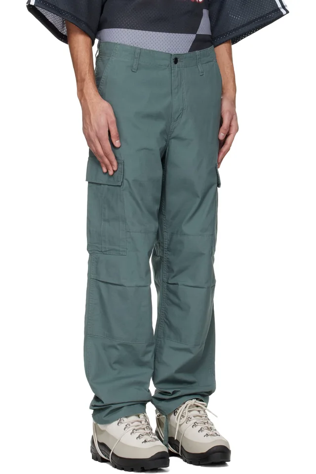 Carhartt Work In Progress Green Regular Cargo Pants, photo 2 of 4 from SSENSE