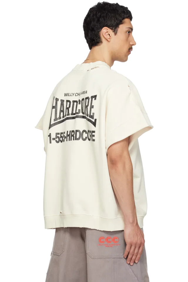 WILLY CHAVARRIA Off-White 'Hardcore' Muscle T-shirt, photo 3 of 4 from SSENSE