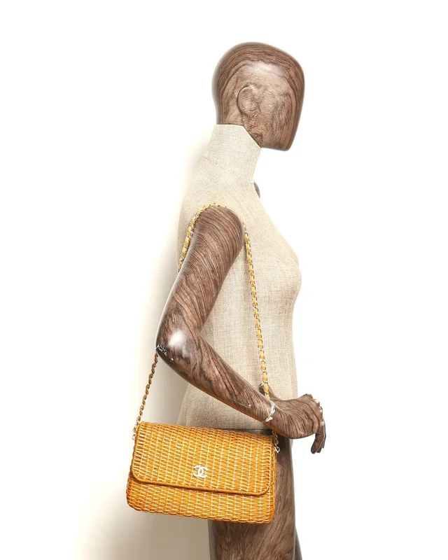 Chanel CC 2001s Timeless Picnic Wicker Flap Bag in Raffia from A Retro Tale, photo 11 of 11