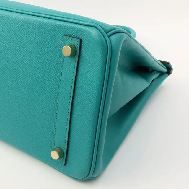 Hermès 2017 Birkin 30 Bleu Paon in Blue Epsom leather from VINTAGE QOO TOKYO, photo 10 of 11