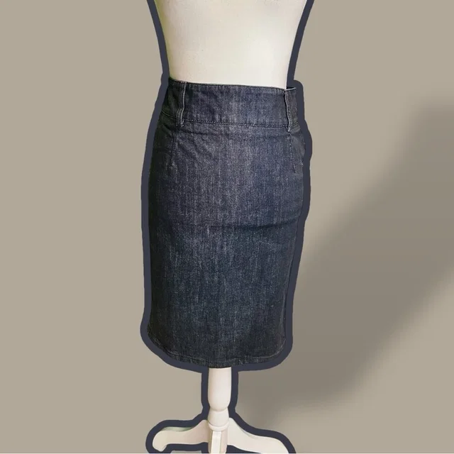 REDValentino Y2k Washed Black / Gray Denim Pencil Skirt Size 42 = U.S. Size 6 in gray|black Denim from Poshmark