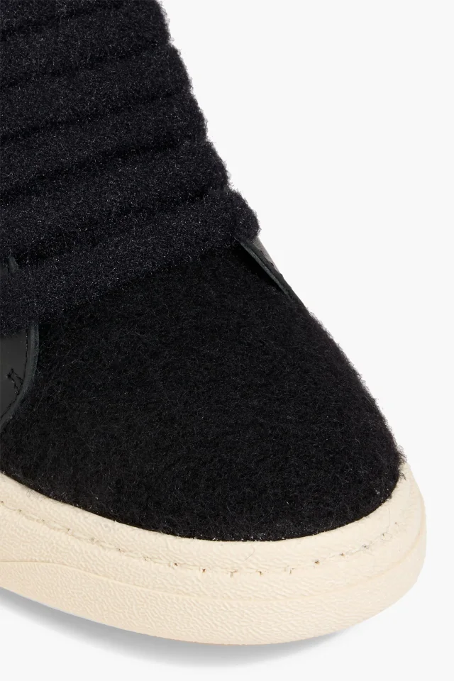 Giuseppe Zanotti GZ94 Felt and Leather Sneakers, photo 4 of 4 from THE OUTNET