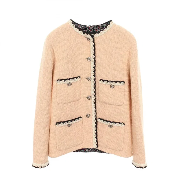 Chanel Colorless Jacket Tweed Wool in Tweed from The Reluxe