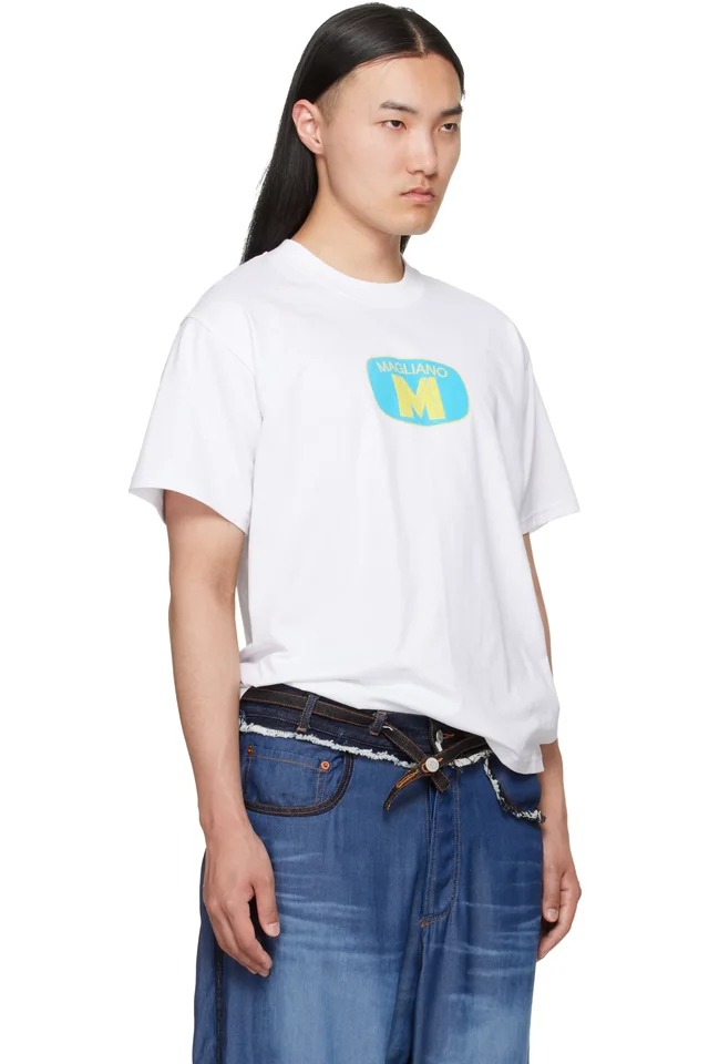 Magliano White Classic T-shirt, photo 2 of 4 from SSENSE
