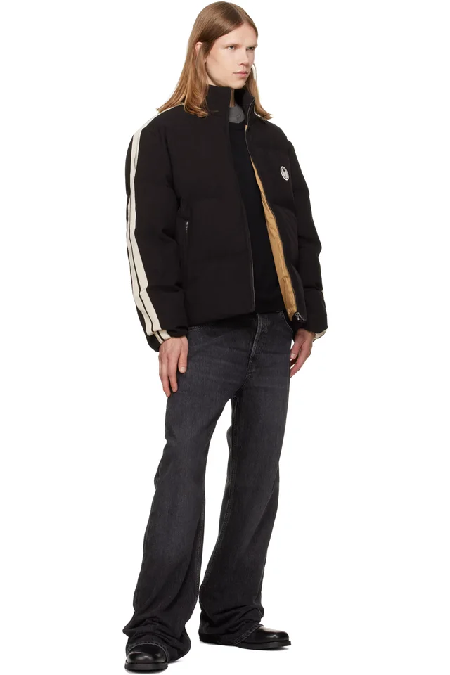 Palm Angels Black Tree Logo Cord Track Down Jacket, photo 4 of 4 from SSENSE