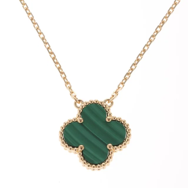 Van Cleef & Arpels Vintage Alhambra NC YG Malachite Necklace 18k Yellow Gold 18k in Yellow from The Reluxe