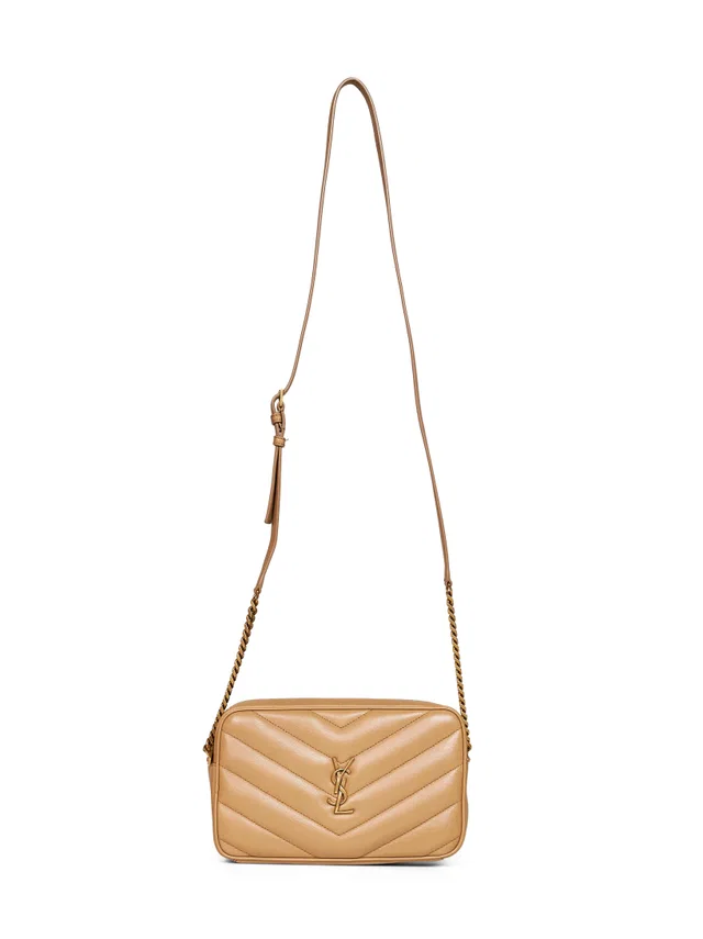 Saint Laurent Loulou Shoulder Bag — Beige Lambskin in Beige Lambskin from HEWI