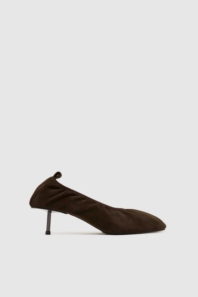 St Agni Suede Classic Ballet Heel - Coffee from St. Agni, photo 1 of 1