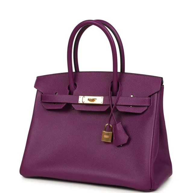 Hermès Birkin 30 Anemone Epsom Gold Hardware in Epsom leather from Madison Avenue Couture, photo 5 of 9
