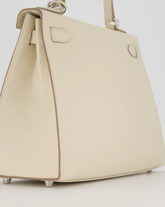 HOT* Hermès Kelly 28 Sellier Bag in White Epsom leather from Sellier, photo 14 of 20