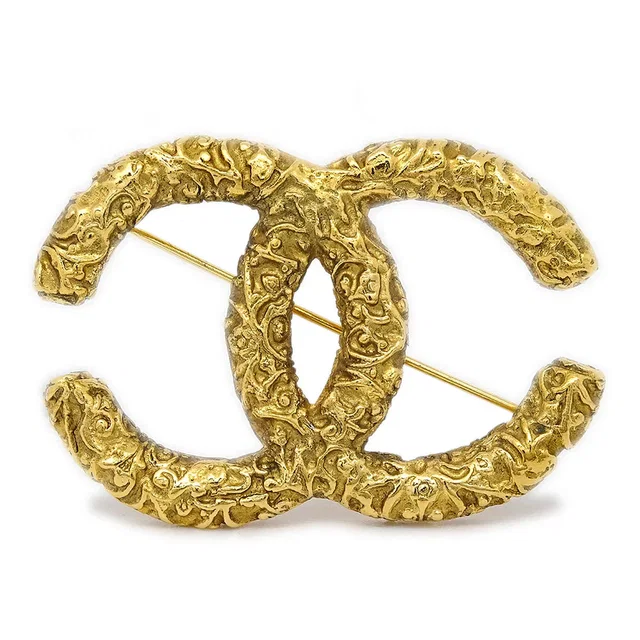 Chanel 1993 Florentine CC Brooch Large from AMORE Vintage Tokyo