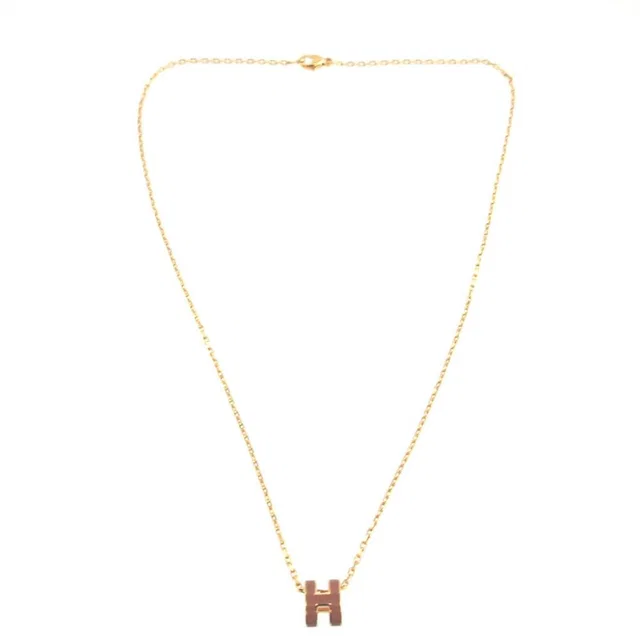 Hermès Pop H Mini Metal New Gold Necklace in Gold from The Reluxe