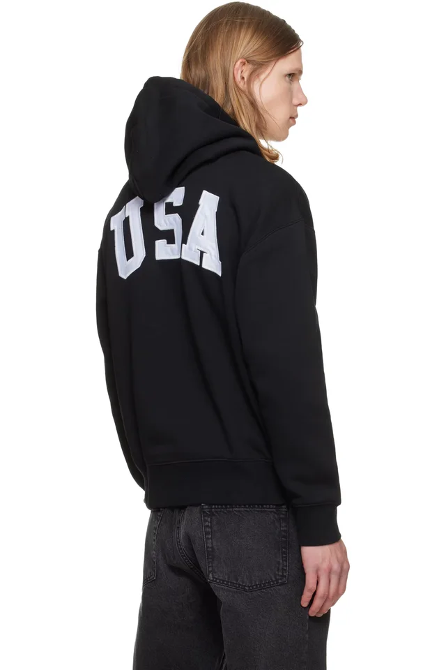 Polo Ralph Lauren Black Embroidered Logo Hoodie, photo 3 of 4 from SSENSE