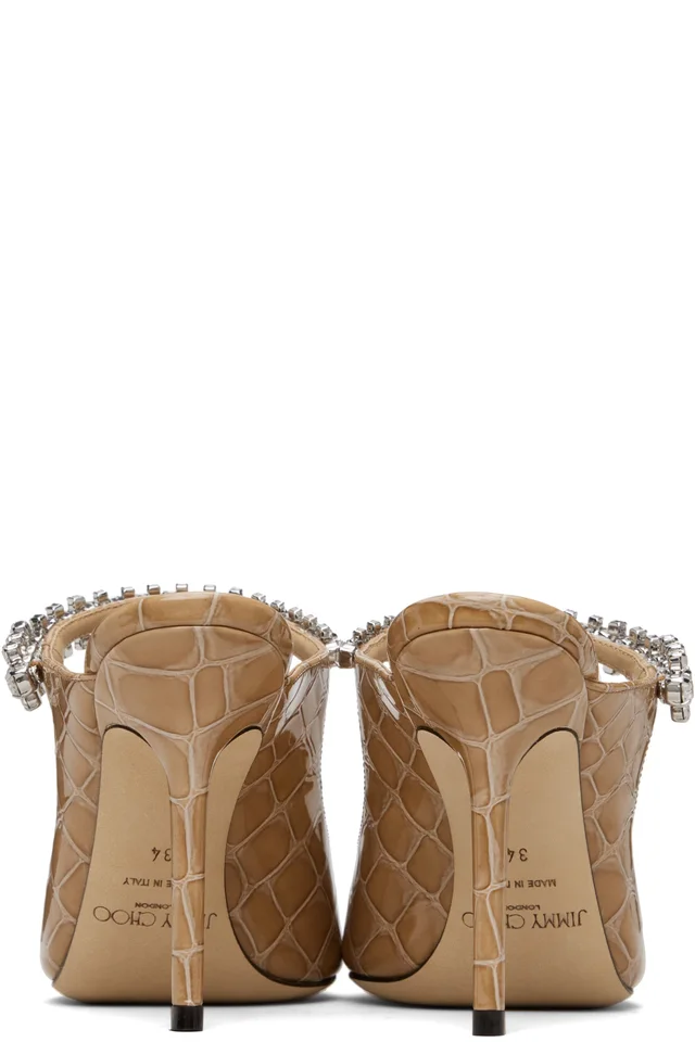 Jimmy Choo Beige Bing 100 Heels, photo 2 of 4 from SSENSE