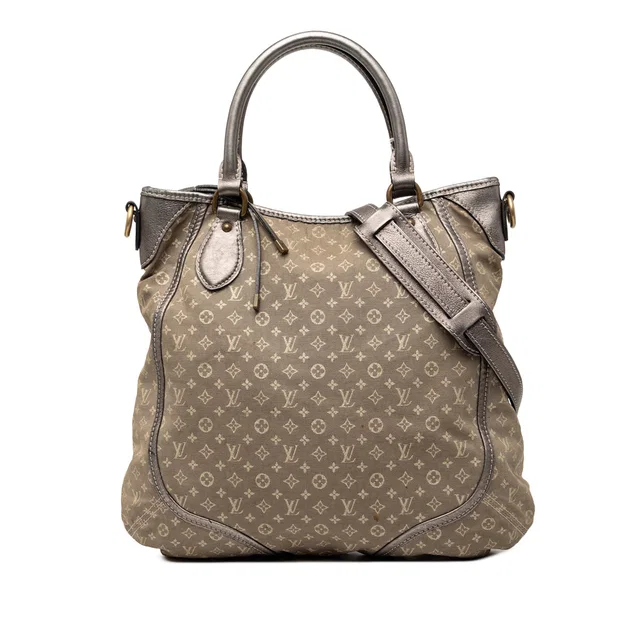 Gray Louis Vuitton Monogram Mini Lin Angele Satchel in Grey Canvas from Designer Revival