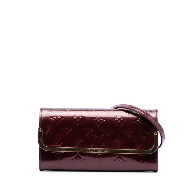 Red Louis Vuitton Monogram Vernis Rossmore MM Shoulder Bag in Red Leather from Designer Revival