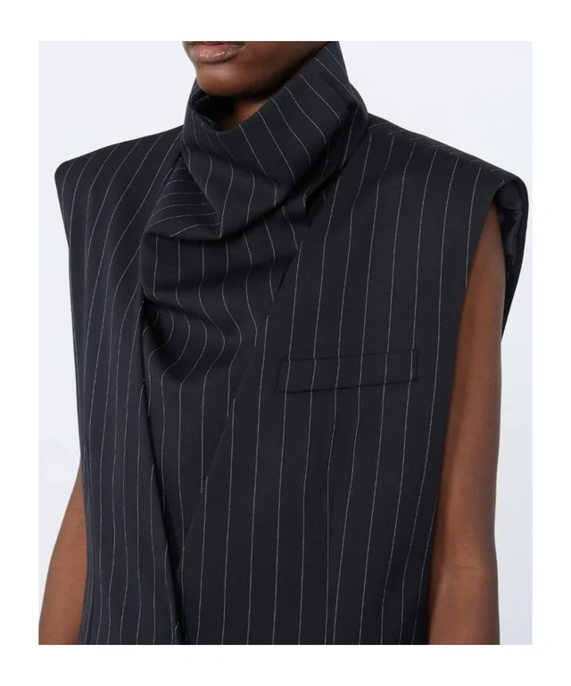 Sportmax Sleeveless pinstripe wool jacket - Black, photo 5 of 6 from SENSER