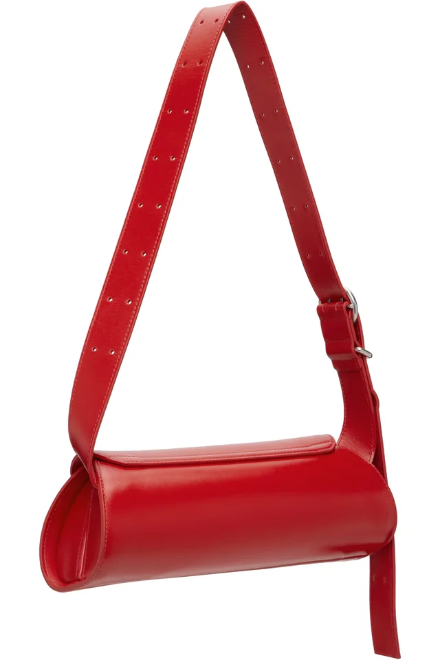 Jil Sander Red Small Cannolo Bag, photo 3 of 4 from SSENSE
