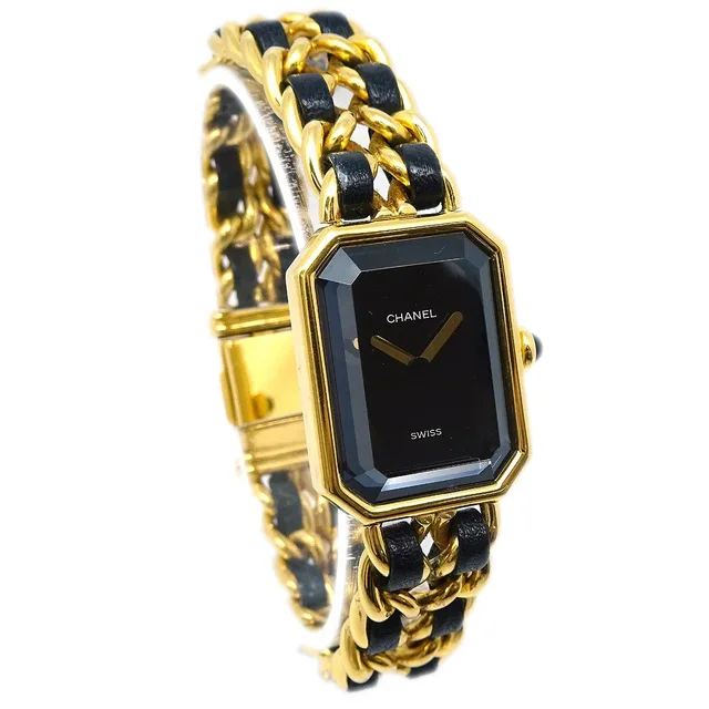 Chanel Premiere Watch Gold #L in Gold Leather from AMORE Vintage Tokyo
