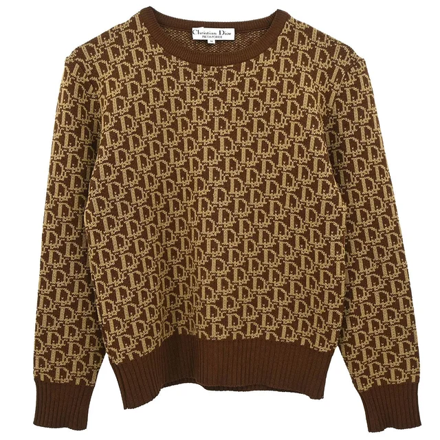 Dior Top Sweater Trotter Brown #M in Brown Wool from AMORE Vintage Tokyo