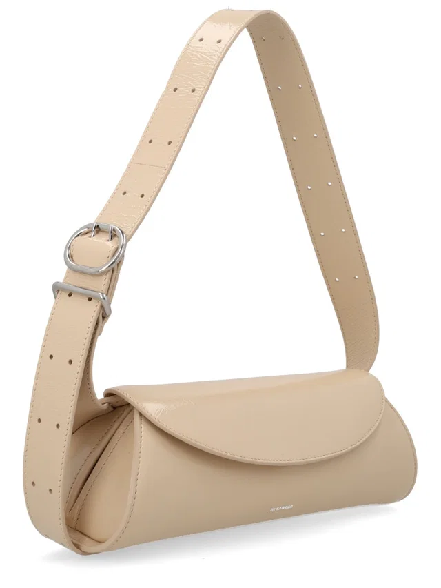 Jil Sander Shoulder Bag — Beige Leather in Beige Leather from HEWI