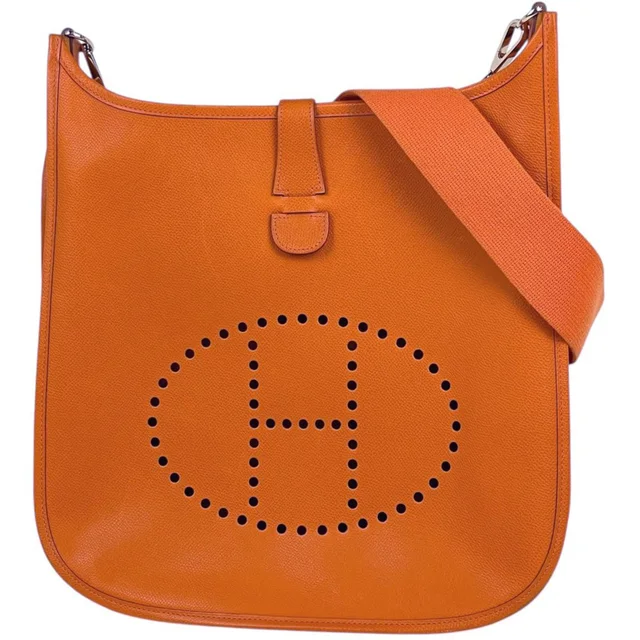 Hermès Evelyne 2 Shoulder Bag GM Perforated H Logo Veau Epsom Potiron in Epsom leather from The Reluxe