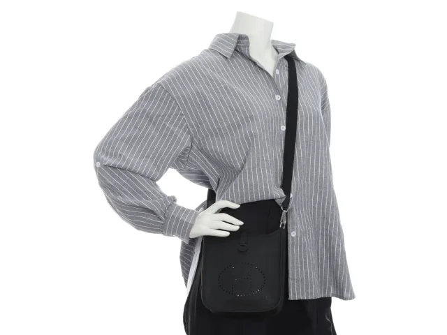 Hermès Black Clémence Evelyne TPM in Black Clemence leather from Ann's Fabulous Finds, photo 10 of 10