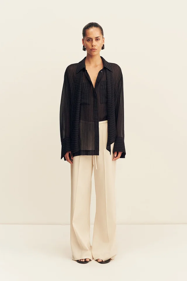 Shona Joy IRVING POLKA DOT SHEER SHIRT from Shona Joy, photo 1 of 1