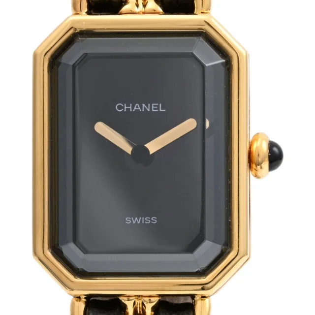 Chanel Première S H0001 Quartz Black/Gold in Black from VINTAGE QOO TOKYO, photo 5 of 9