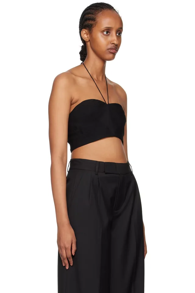 Staud Black Kyra Tank Top, photo 2 of 4 from SSENSE