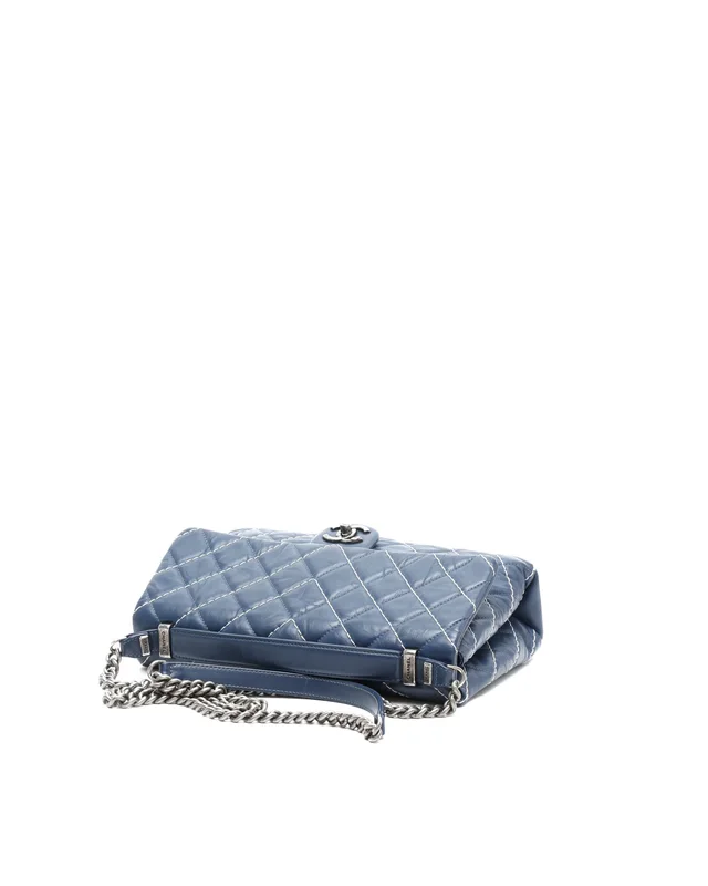 Chanel Chevron Stitch Single Flap Bag in Leather from A Retro Tale, photo 4 of 13