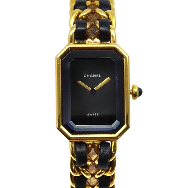 Chanel Premiere Quartz Watch Gold #M in Gold Leather from AMORE Vintage Tokyo