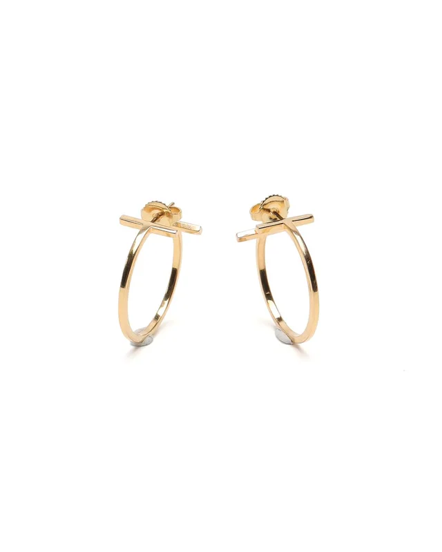 Tiffany & Co. T Wire Hoop 18k Earrings from A Retro Tale