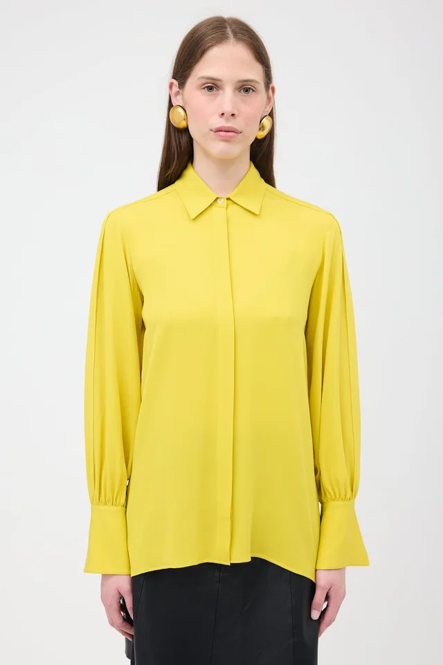 The Row Crepe Split Sleeve Shirt from VSP Consignment