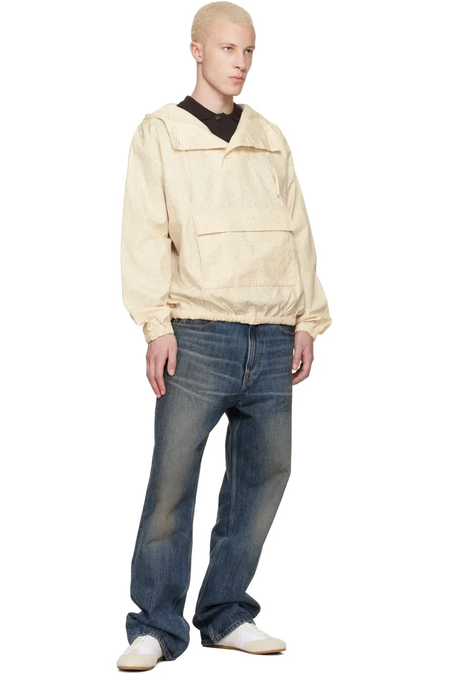 Lacoste Beige Water-Repellent Printed Jacket, photo 4 of 4 from SSENSE