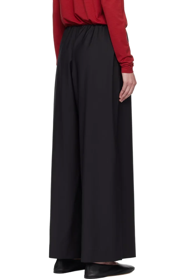 TOTEME Black Drawstring Dinner Trousers, photo 3 of 4 from SSENSE