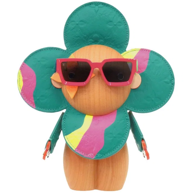 Louis Vuitton Vivienne Rainbow Playground Wood Leather Green Object in Green Leather from The Reluxe