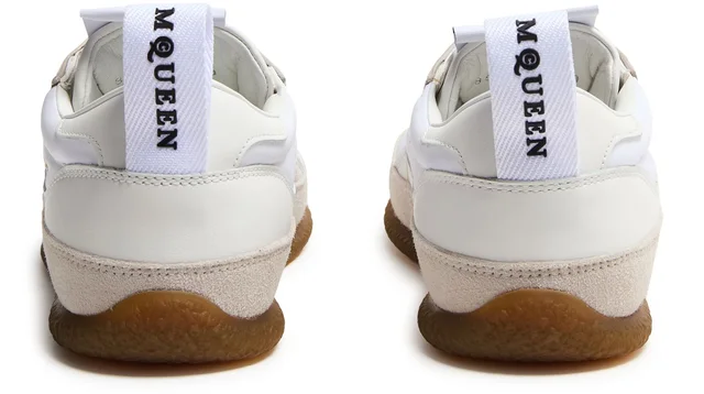 MCQUEEN Low-top sneakers in White 100% calfskin, photo 4 of 8 from 24S (US)