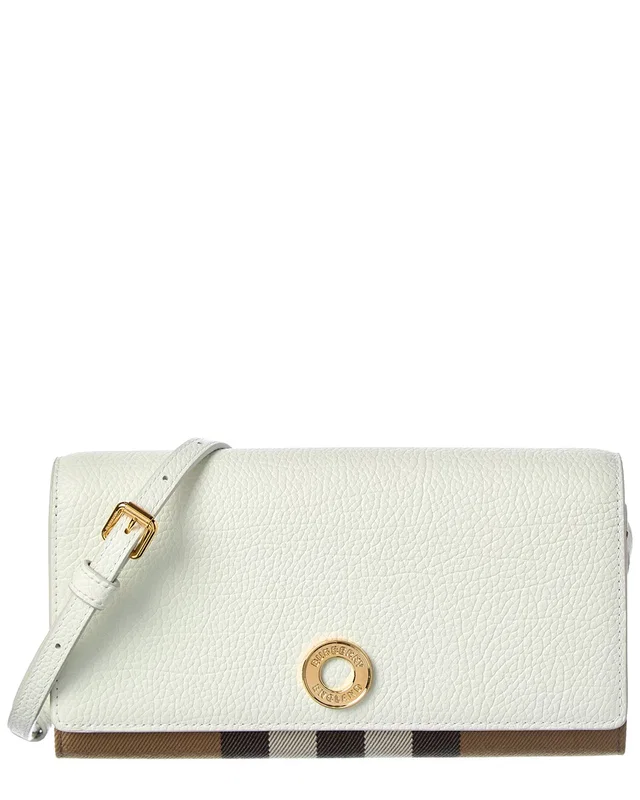 Burberry Check Canvas & Leather Crossbody, image 1 of 1 from Gilt