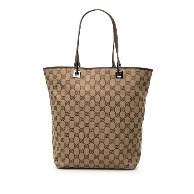 Beige Gucci GG Canvas Tote in Beige Canvas from Designer Revival