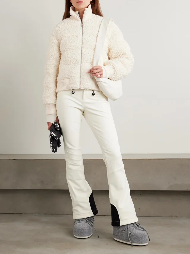 PERFECT MOMENT Padded wool-bouclé down ski jacket in White, photo 2 of 2 from NET-A-PORTER (Canada)