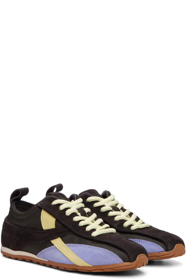 Alohas Brown Tb.304 Nylon Leather Sneakers, photo 4 of 5 from SSENSE