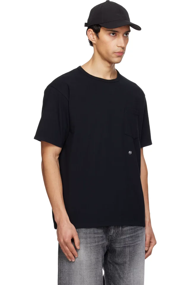 nanamica Black COOLMAX Jersey Pocket T-shirt, photo 2 of 4 from SSENSE